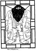 A coloring page of harry potter